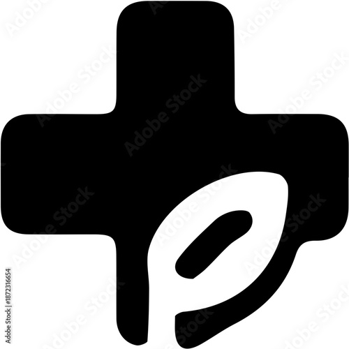 Herbal Cross Leaf Icon