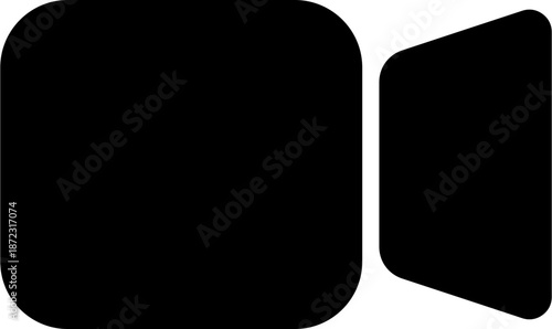 Video Call Button Icon Solid Rounded for Communication UI Website Mobile Apps