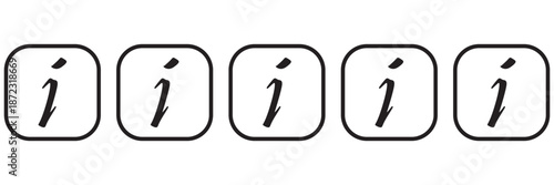 Info icons set. Information icon on isolated on white background. Black info button. Info symbol. 