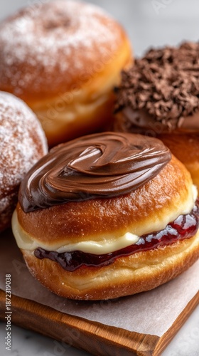 Wallpaper Mural Black forest pastry with chocolate and cream filling with jelly Torontodigital.ca