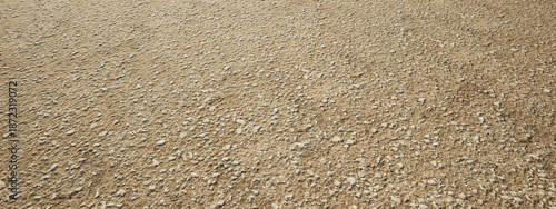 Concept or conceptual brown background  of rough and grunge ground gravel texture floor as a modern pattern layout. A 3d illustration metaphor for construction, architecture and landscape design