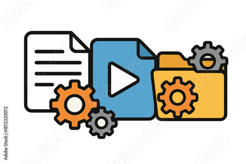 Exploration of digital file management and workflow with multimedia files and documents in a workspace setting