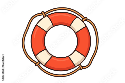 Lifebuoy floating used for water safety during summer activities around pools and beaches