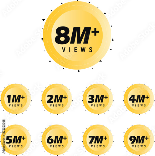 Golden color Million plus views set template