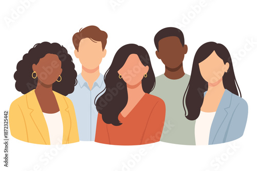 Diverse Group of Multicultural Professionals Illustration