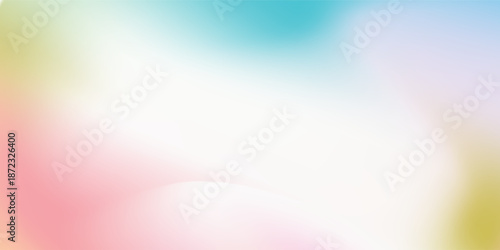 Abstract clear blue sky with a pastel rainbow gradient, featuring soft light blue, pink, and yellow hues. Blurred, dreamy vector background with a smooth, colorful transition.