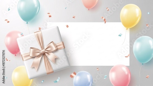 birthday card with balloons