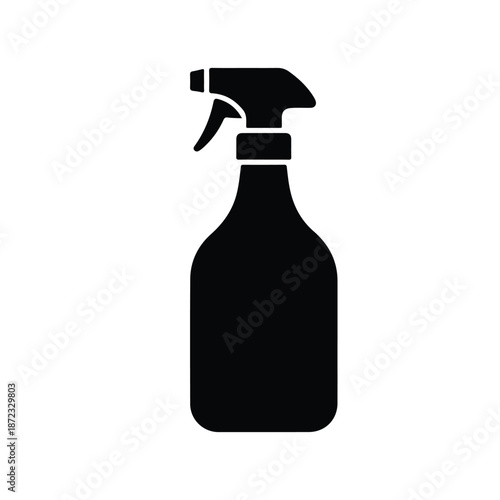Spray Bottle Icon Black Silhouette – Cleaning Spray Symbol
