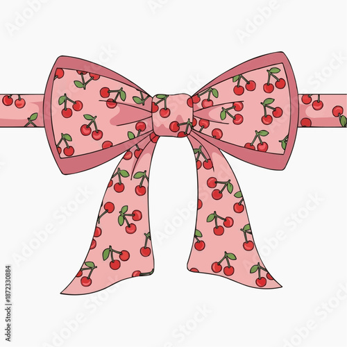 Vector illustration of a bowtie ribbon 