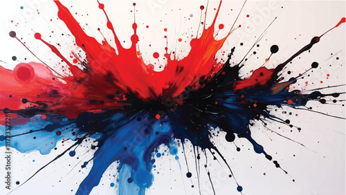 Paint splash background. Multicolor paint splatter. Abstract colorful splash. Colorful paint explosion.