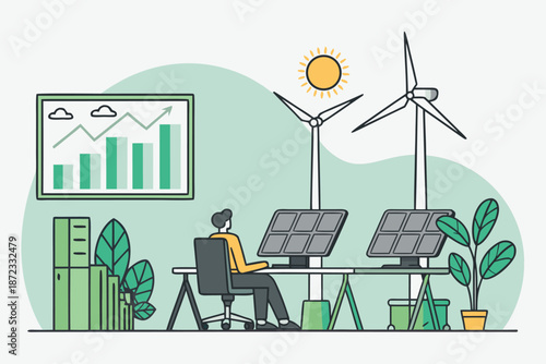 Renewable Energy Investment Office Realisti