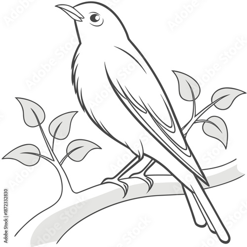 Bird perched on branch