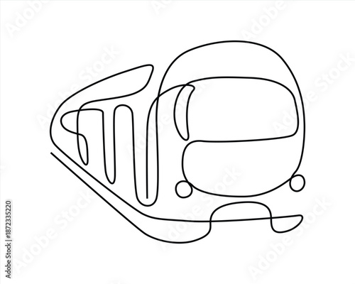 Aiadobe illustration art work Train and Railway  line art