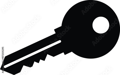 Key icon vector illustration for security and real estate
