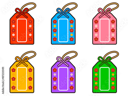 日本のお守りのイラスト素材セット4