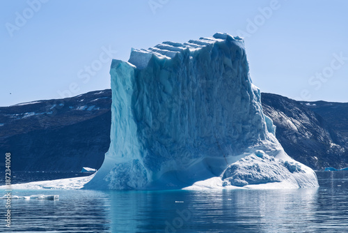 Monumental Arctic Giant: Large Iceberg in Disko Bay, Greenland