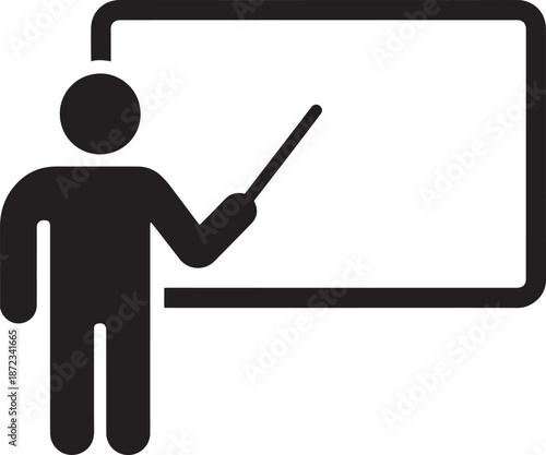 man holding tablet computer vector illustration