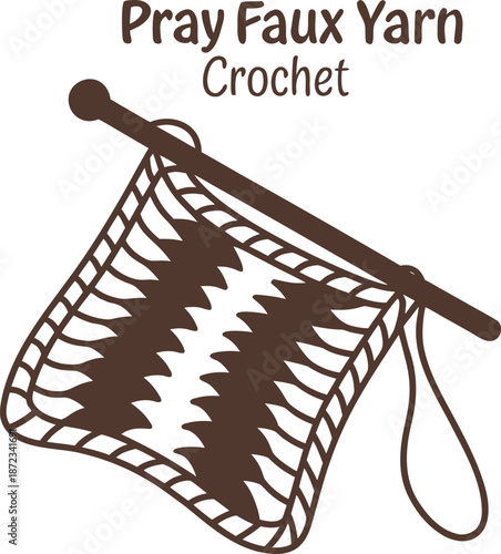 knitted wool sweater with needles