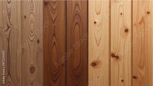 Collection of wooden planks. Wooden background. Wood planks with natural pattern. 