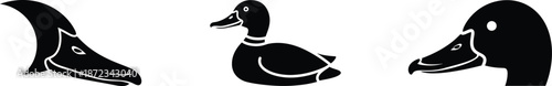 duck bill silhouette on white background