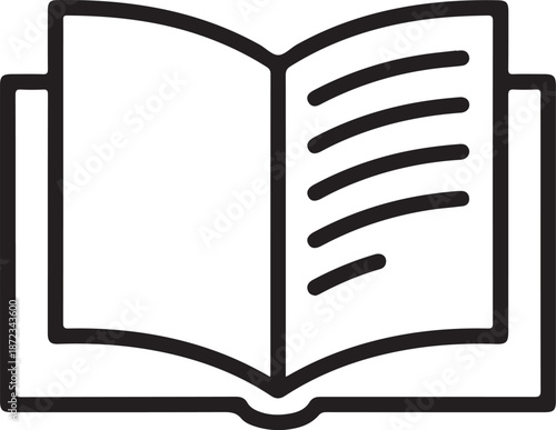 open book outline icon,book clipart,book illustration open book