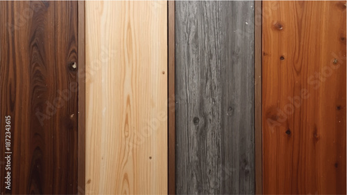 Collection of wooden planks. Wooden background. Wood planks with natural pattern. 