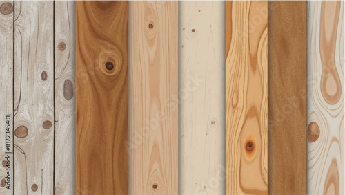 Collection of wooden planks. Wooden background. Wood planks with natural pattern. 