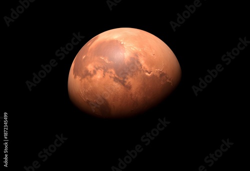 A close up of  the Planet Mars