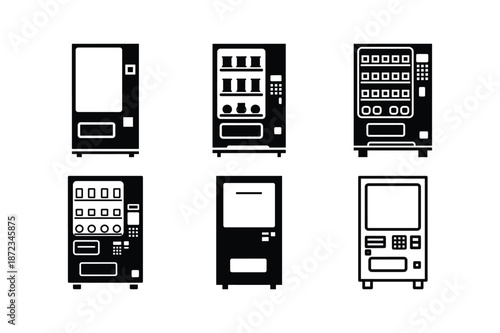 Automatic Vending Machine Silhouette Icon