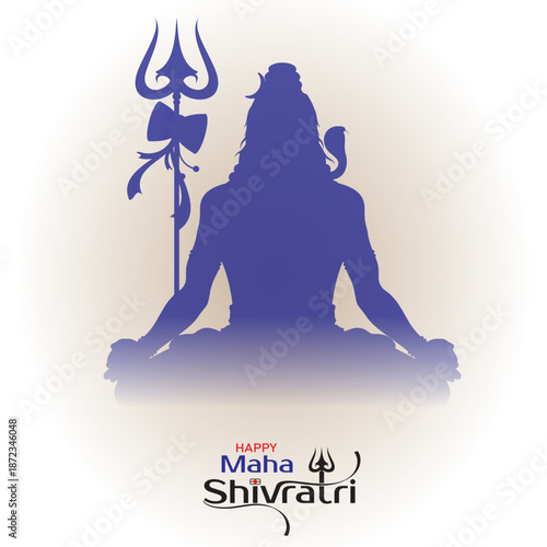 Lord Shiva Silhouette for Maha Shivratri Celebration