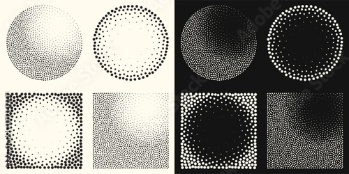 Halftone dot tone grunge effect abstract pattern texture vector graphic retro illustration.gradient geometric element art shape modern creative pop wallpaper vintage monochrome print frame