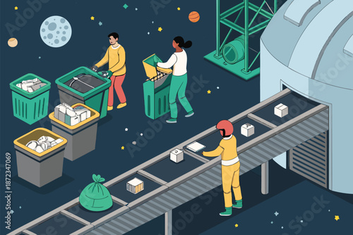 Space Colony Recycling Credit Exchange