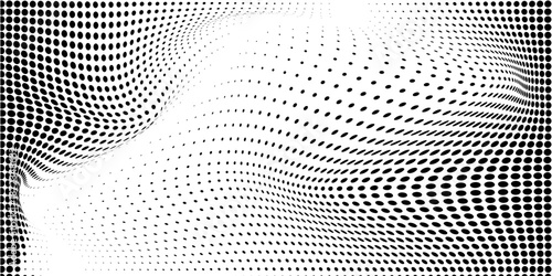 Halftone gradient. Dotted gradient, smooth dots spraying and halftones dot background seamless horizontal geometric pattern vector template set modern circle background modern