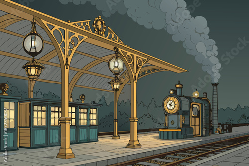 Steampunk Skytrain Station Trade