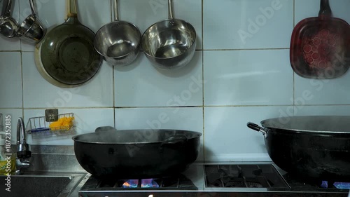 cooking, pan, kitchen, chef, stove, cook, frying, dinner, fire, fried, restaurant, fry, hot, flame, pot, wok, cuisine