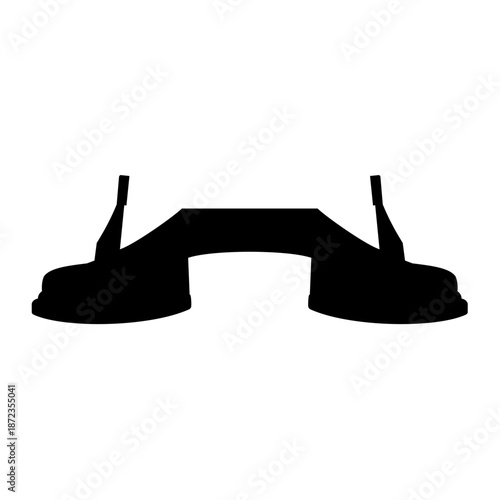 Glass Sucker Silhouette Vector Icon Image