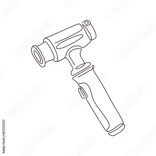 Minimalist Medical otoscope line art Illustration