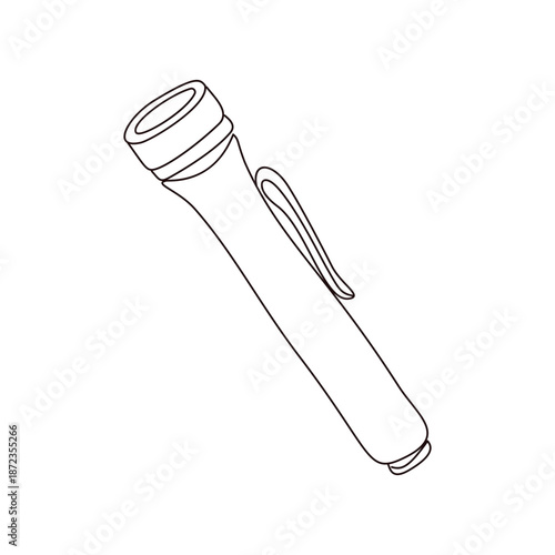 Minimalist Medical penlight line art Illustration