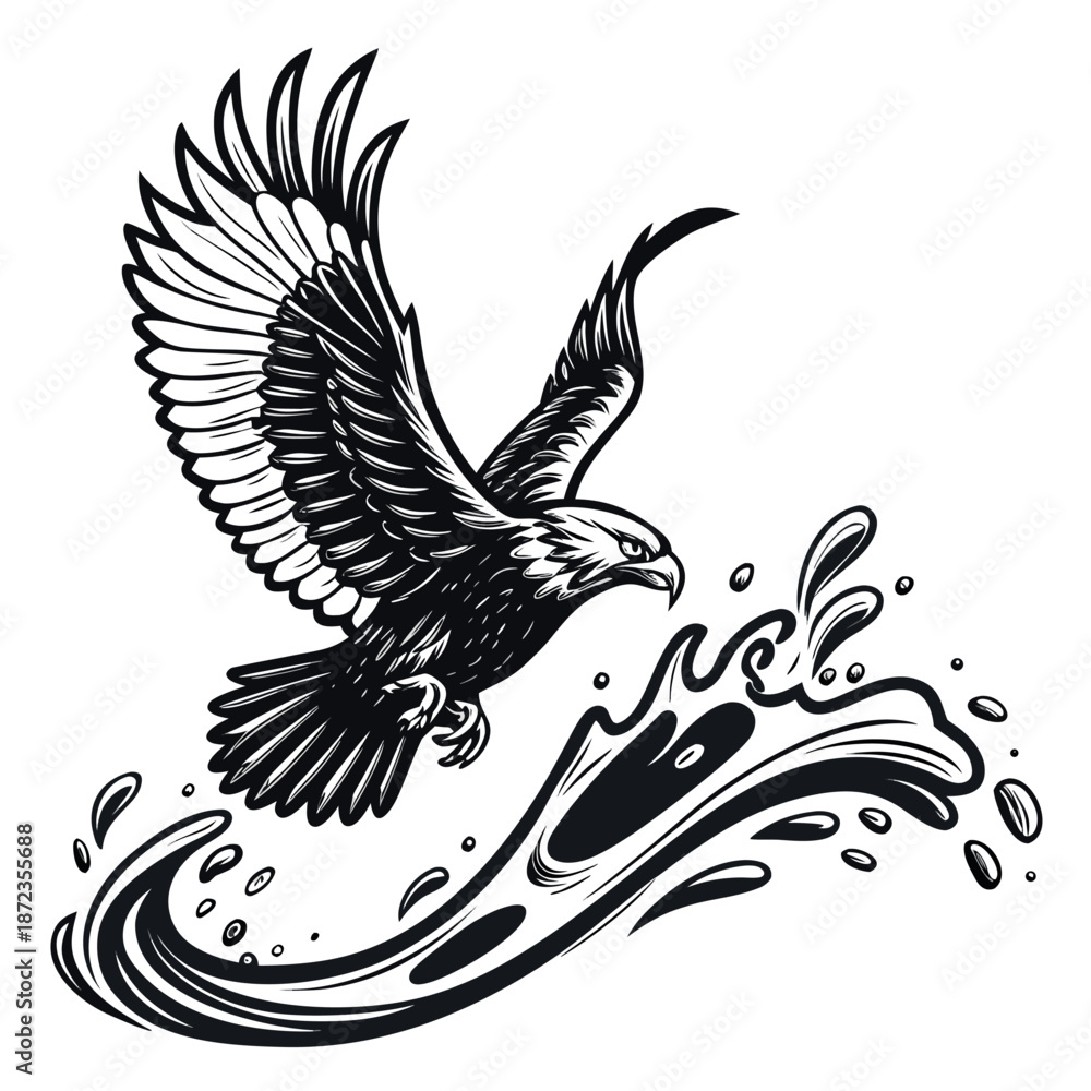 Obraz premium Dynamic black fluid splash with energy effect a vector illustration