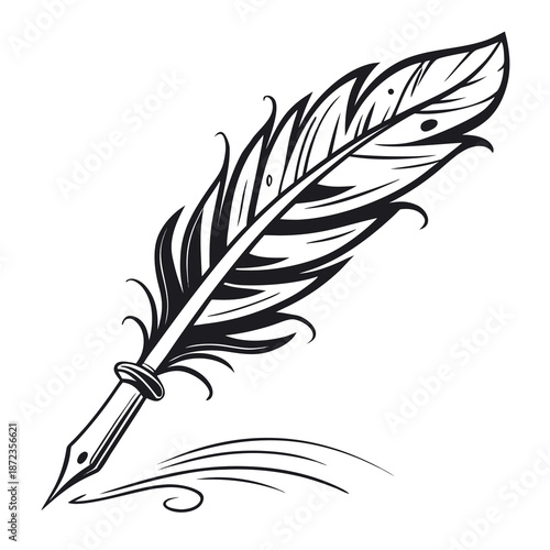 Dramatic black calligraphy brush stroke expressive art with dynamic ink splash