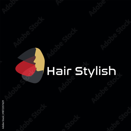 hair cutting hair salon and body hair removal logo design vector