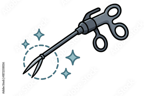 Gardening tool with fork tip and handles for easy planting in backyard or garden during sunny day