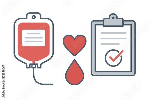 Blood donation encourages health and community support through giving blood and collecting health data in hospitals or clinics