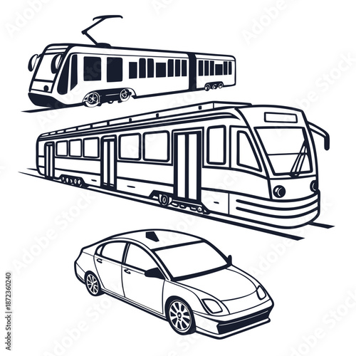 Modern public transportation vehicles