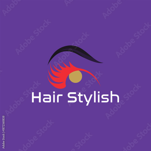 hair cutting hair salon and body hair removal logo design vector
