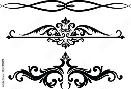 Classic Royal Fleur De Lis Header and Minimalist Wavy Line Divider
