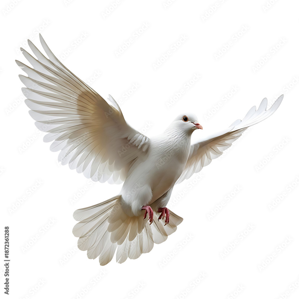 Fototapeta premium White dove in flight