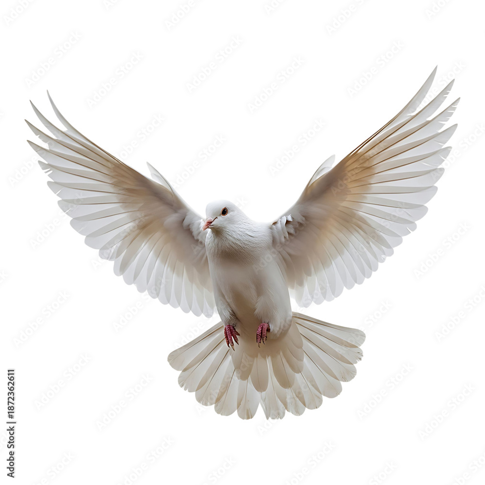 Obraz premium White dove in flight