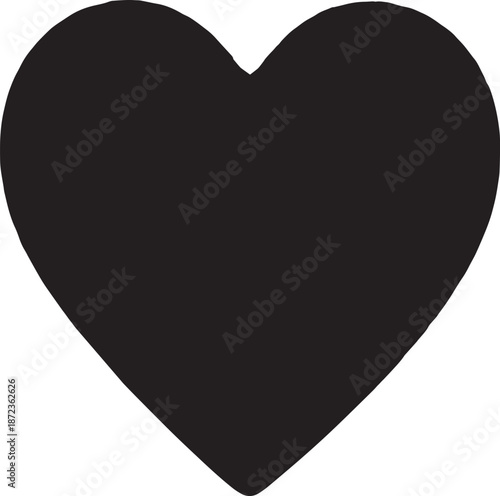 Black heart symbol isolated on white background for love loss and emotional pain concept
