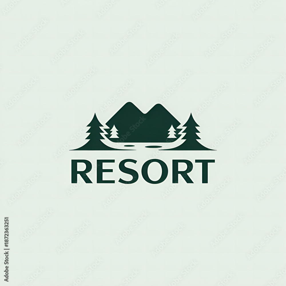 Obraz premium vector illustration of a mountain landscape